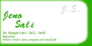 jeno sali business card